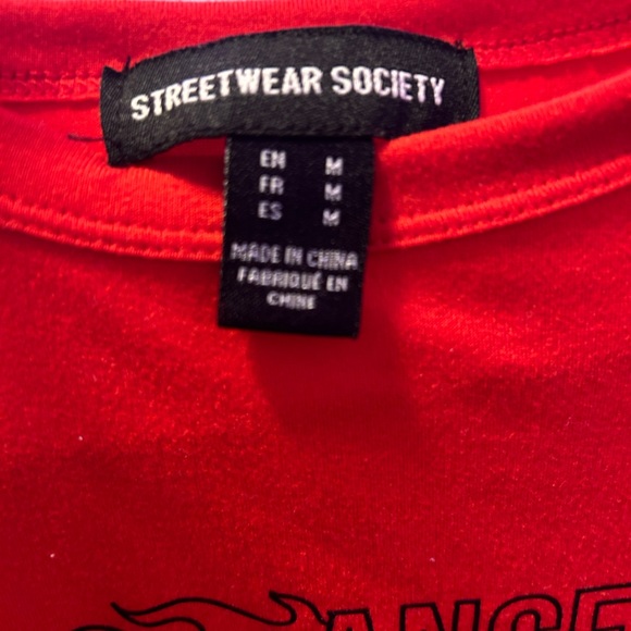 Red fitted tee crop - Picture 3 of 3